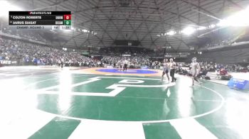 Boys 3A 113 lbs Champ. Round 3 - Jairus Siasat, Decatur vs Colton Roberts, University
