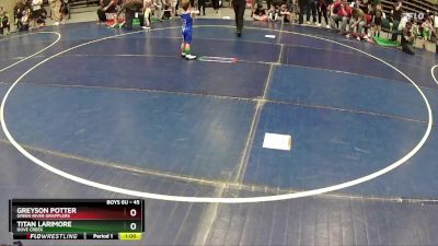 45 lbs Cons. Round 4 - Titan Larimore, Dove Creek vs Greyson Potter, Green River Grapplers