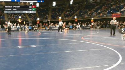 115 lbs Consy 4 - Addisyn Spencer, Saegertown vs Gianna Cafeo, Canon-McMillan