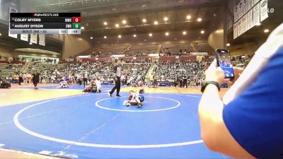 55 lbs Cons. Round 3 - August Dyson, Conway Wrestling Club vs Colby Myers, Rogers Iron Wrestling Club