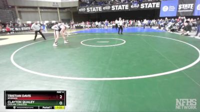 1A 175 lbs Semifinal - Clayton Qualey, Cascade Christian vs Tristian Davis, Riverside