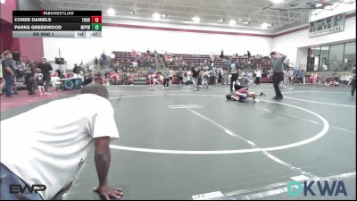 58-61 lbs Rr Rnd 1 - Corde Daniels, Team Of Hard Knox vs Parks Greenwood, Mannford Pirate Youth Wrestling
