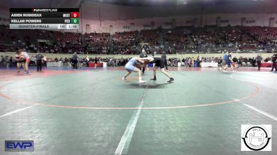 161 lbs Quarterfinal - Aiden Robideax, Mustang Middle School vs Kellan Powers, Piedmont