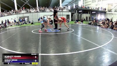 127 lbs Round 1 (6 Team) - Scarlett Yeager, Kansas vs Norah Inman, Michigan