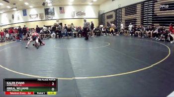 126 lbs Placement (16 Team) - Kaleb Evans, North Miami vs Isreal Wlliams, West Central