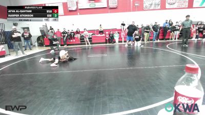 54 lbs Rr Rnd 4 - Ayva Al-Qahtani, Wyandotte Youth Wrestling vs Harper Atkinson, Honey Badgers Wrestling Club