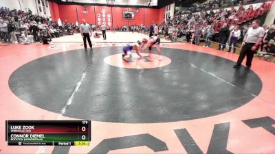 175 lbs Quarterfinal - Connor Diemel, Rockton (HONONEGAH) vs Luke Zook, YORKVILLE (HS)