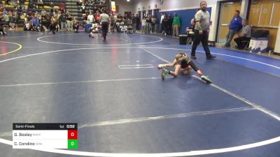 56 lbs Semifinal - Greyson Bosley, Mayfield Mat Acad vs Cove Condino, WPA Spartans