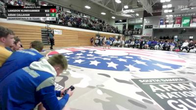 138 lbs Quarterfinals (8 Team) - Aidan Callahan, Rapid City Stevens vs Langdon Klinkhammer, West Central