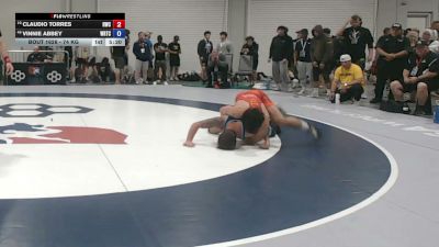 74 kg Champ. Rd Of 64 - Claudio Torres, Hawkeye Wrestling Club vs Vinnie Abbey, Warrior Regional Training Center