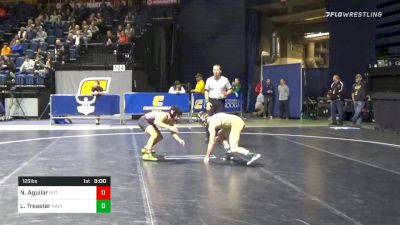 125 lbs Consolation - Nic Aguilar, Rutgers vs Logan Treaster, Navy