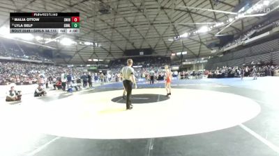 Girls 3A 115 lbs Quarterfinal - Malia Ottow, Snohomish (Girls) vs Lyla Self, Sedro-Woolley (Girls)