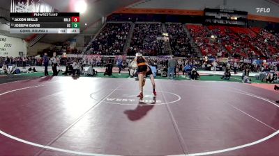 3A 98 lbs Cons. Round 2 - Jaxon Mills, Malad vs Joseph Davis, Butte County