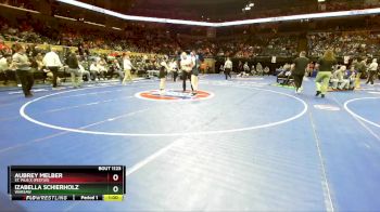 110 Class 1 lbs Cons. Round 1 - Izabella Schierholz, Warsaw vs Aubrey Melber, St. Pius X (Festus)