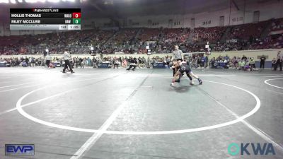 67 lbs Round Of 16 - Hollis Thomas, Wagoner Takedown Club vs Riley Mcclure, Raw Wrestling Club