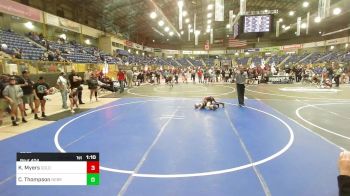 53 lbs Quarterfinal - Kruizemen Myers, Colorado Outlaws vs Colt Thompson, Nebraska Elite