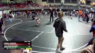 32-38 lbs Semifinal - Vaeda Johnson, West Point Wrestling Club vs Raeleigh Beavers, Beatrice Wrestling Club