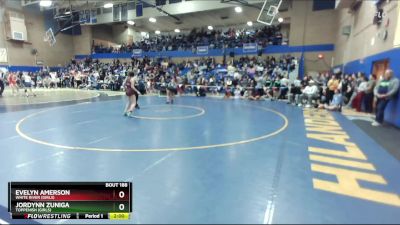 115lbs Champ. Round 2 - Jordynn Zuniga, Toppenish (Girls) vs Evelyn Amerson, White River (Girls)