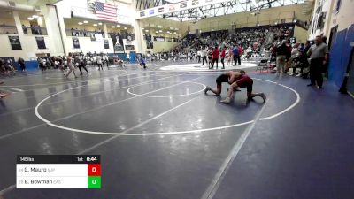 145 lbs Consi Of 16 #1 - Giovanni Mauro, St. Joe's Prep vs Brendan Bowman, Easton