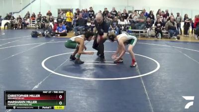 95 lbs Cons. Round 3 - Christopher Miller, Williamston WC vs Marshawn Miller, Pennfield Panthers WC