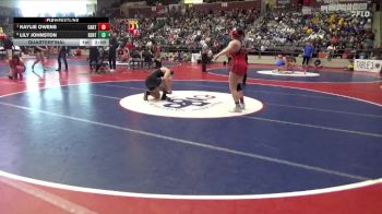 6A 155 lbs Quarterfinal - Kaylie Owens, CABOT HIGH SCHOOL vs Lily Johnston, Bentonville