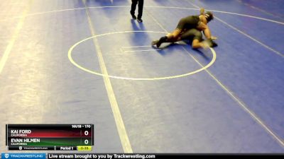 170 lbs 5th Place Match - Kai Ford, California vs Evan Hilmen, California