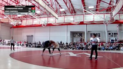 285 lbs 3rd Place Match - Christopher Krum, Albion vs Leno Campbell, Millikin