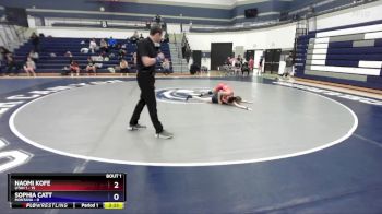 115 lbs Round 1 (4 Team) - Naomi Kofe, Utah 1 vs Sophia Catt, Montana