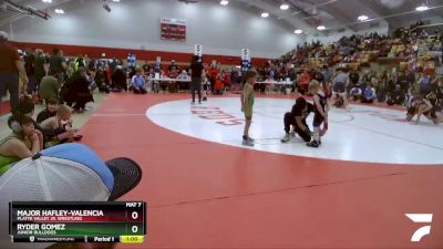 42-43 lbs Round 2 - Major Hafley-Valencia, Platte Valley Jr. Wrestling vs Ryder Gomez, Junior Bulldogs