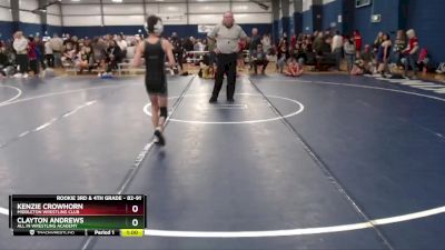 82-91 lbs Round 1 - Kenzie Crowhorn, Middleton Wrestling Club vs Clayton Andrews, All In Wrestling Academy