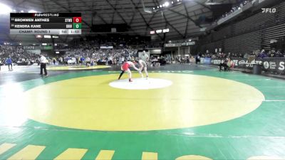 Girls 3A 135 lbs Champ. Round 1 - Bronwen Anthes, Stanwood (Girls) vs Kendra Kane, University (Girls)