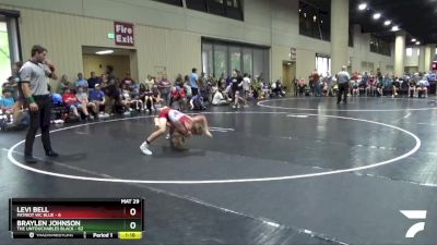 108 lbs Round 3 (6 Team) - Braylen Johnson, The Untouchables Black vs Levi Bell, Patriot WC Blue