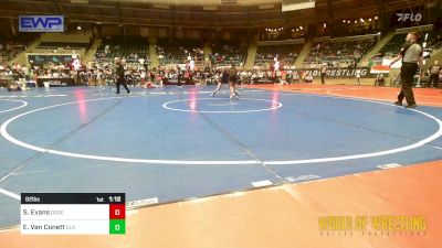 92 lbs Quarterfinal - Sidda Evans, Ogden's Outlaws Wrestling Club vs Ella Van Conett, Elk Grove Wrestling Academy EGWA