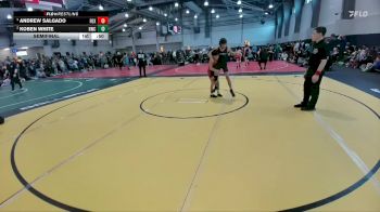 90 lbs Semifinal - Andrew Salgado, 806 Takedown Wrestling vs Koben White, Hornet Wrestling Club