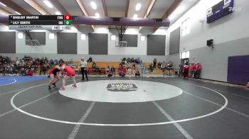 Girls 157 lbs Quarterfinal - Shelby Martin, Etna Girls vs Lily Smith, East Nicolaus Girls