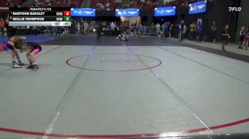 57 lbs Cons. Round 3 - Mollie Thompson, Riverton USA Wrestling vs Madyson Badgley, Rugrats