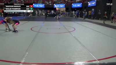 57 lbs Cons. Round 3 - Mollie Thompson, Riverton USA Wrestling vs Madyson Badgley, Rugrats
