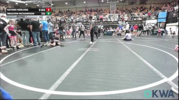 73-76 lbs Rr Rnd 1 - Kayden Herlong, Del City Little League Wrestling vs Braxton Richardson, Tecumseh Youth Wrestling