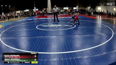 60 lbs Round 1 (6 Team) - Elias Vegerano, GREAT NECK WC - GOLD vs Brian Grandelli, BELIEVE TO ACHIEVE WRESTLING CLUB