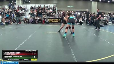 130 lbs Placement Matches (16 Team) - Jordynn Robson, Southern Oregon vs Isabella Gonzalez, Grand View