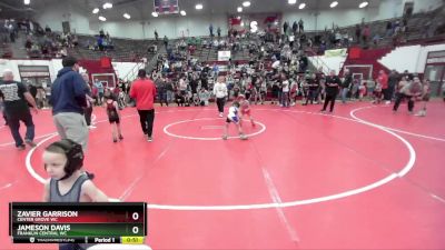 48-51 lbs Round 1 - Jameson Davis, Franklin Central WC vs Zavier Garrison, Center Grove WC