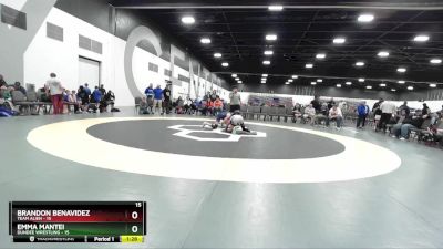 105 lbs Placement Matches (8 Team) - Brandon Benavidez, Team Alien vs Emma Mantei, Dundee Wrestling