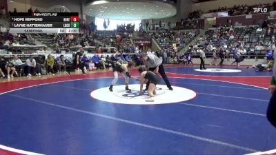 6A 120 lbs Semifinal - Layne Hattenhauer, Little Rock Central High School vs Hope Reppond, Bentonville