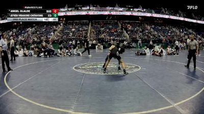 1A 106 lbs 3rd Place Match - Angel Olalde, Mount Airy High School vs Ayven Virasone Chitavong, Uwharrie Charter Academy