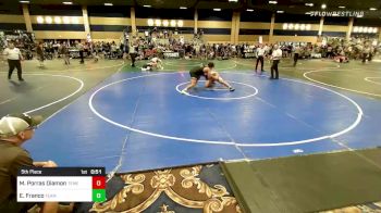 190 lbs 5th Place - Matthew Porras Diamond, Temecula Valley High vs Eugenio Franco, Team Thunder