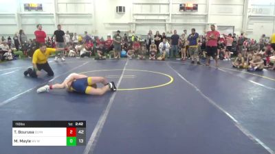 110 lbs Pools - Tanner Bourusa, Olympia National vs Micah Mayle, WV Wild 2