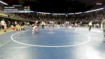 50 lbs Round Of 16 - Aziza Warner, Titusville vs Mackenzie Laufer, Penncrest