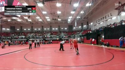 157 lbs Cons. Round 1 - Sebastian Tobias, Coppell vs Christian Flores, South Grand Prairie