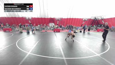 100 lbs Semis - Cayson Rogers, Thunderbirds vs Macson Mccormick, Moen Wrestling Academy
