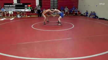 157 lbs Round 2 (4 Team) - Tyce Crosswy, Arab vs Cason Motter, Grissom Hs